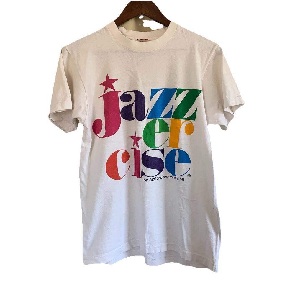 Vtg 80s Jazzercise by Judi Sheppard Missett T-Shirt Fruit of the Loom Medium USA